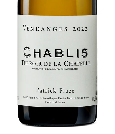 P. Piuze Chablis Terroir de la Chapelle 2022 Cover